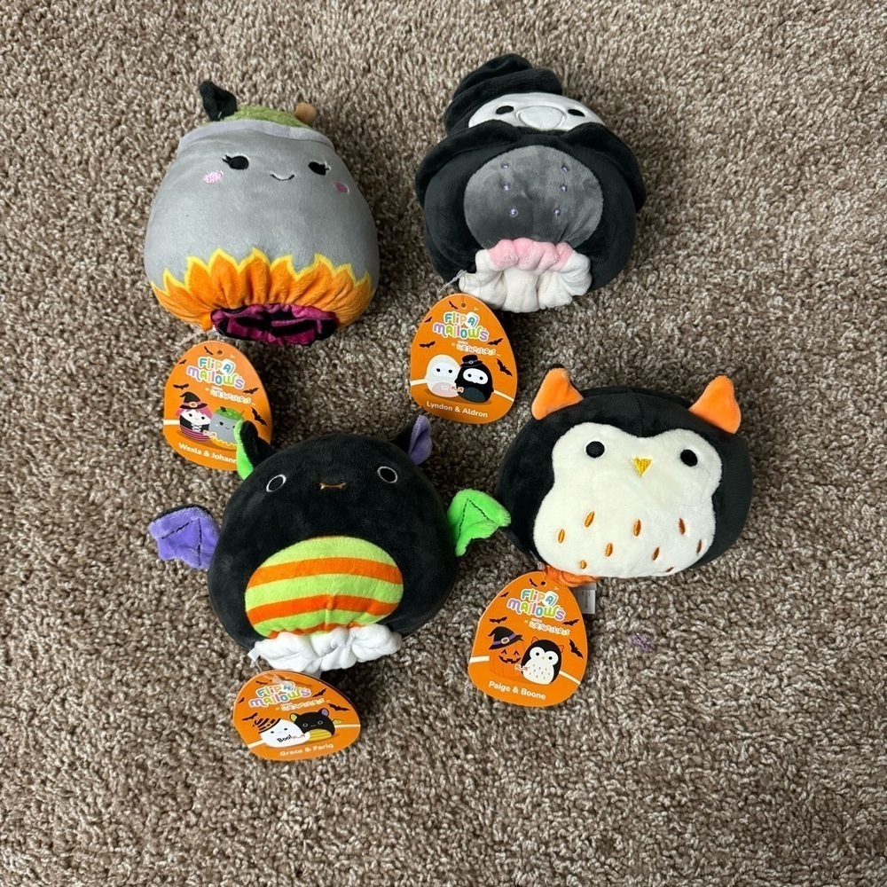 Squishmallow‎ Halloween Theme Bundle of 4 Flip-A-Mallows NWT